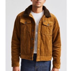 Brixton Cable Sherpa jacket in Brass